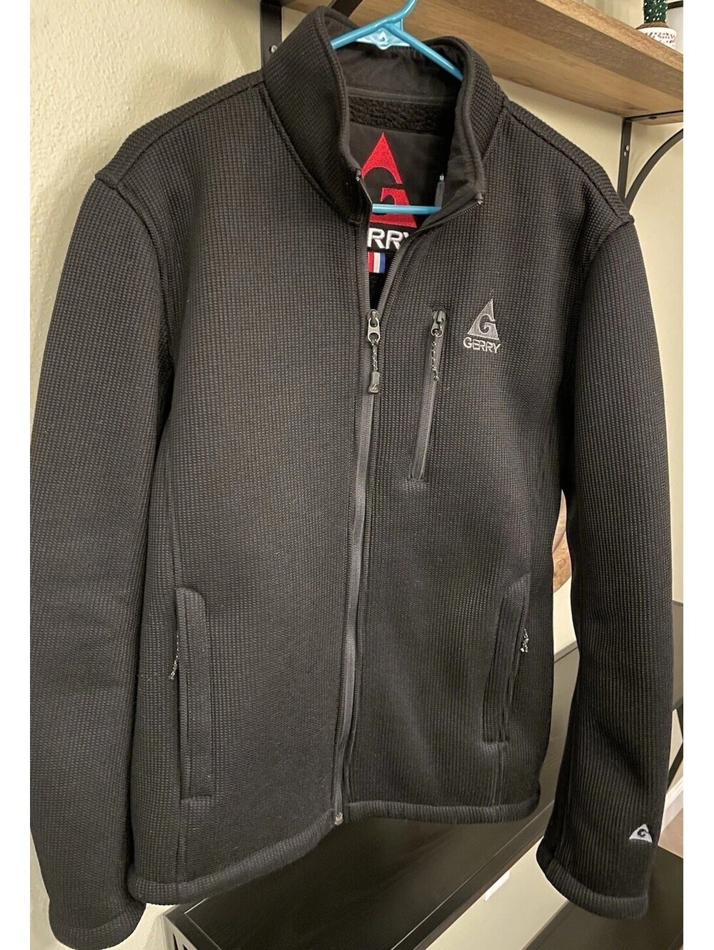 Men’s Full-Zip Gerry Black Jacket Size Medium